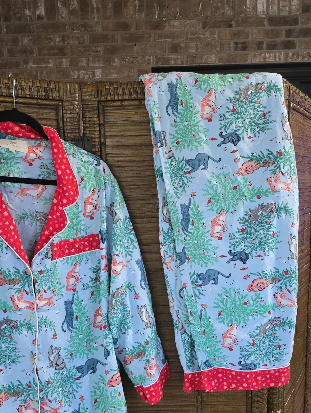 Printfresh frisky firs 2pc pj set sz 3x